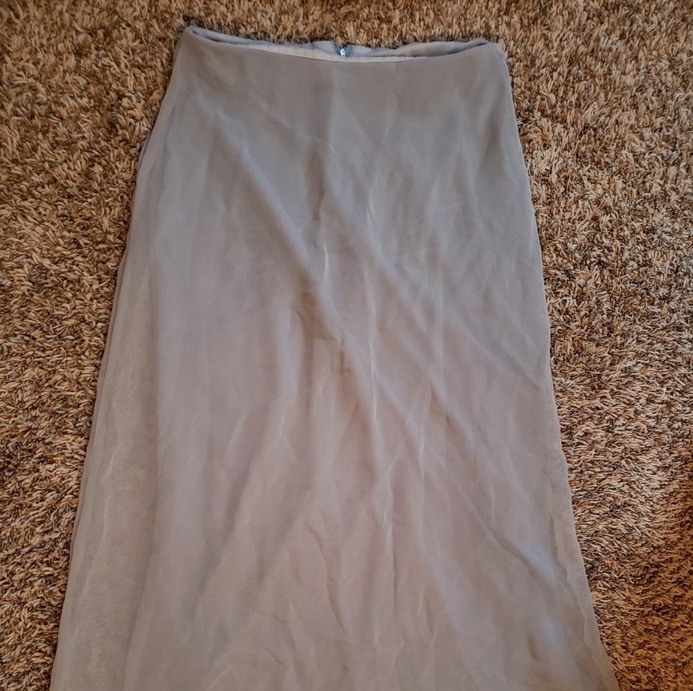 Jay Jacobs Size 7 Large Maxi Soft Flow Skirt Grey